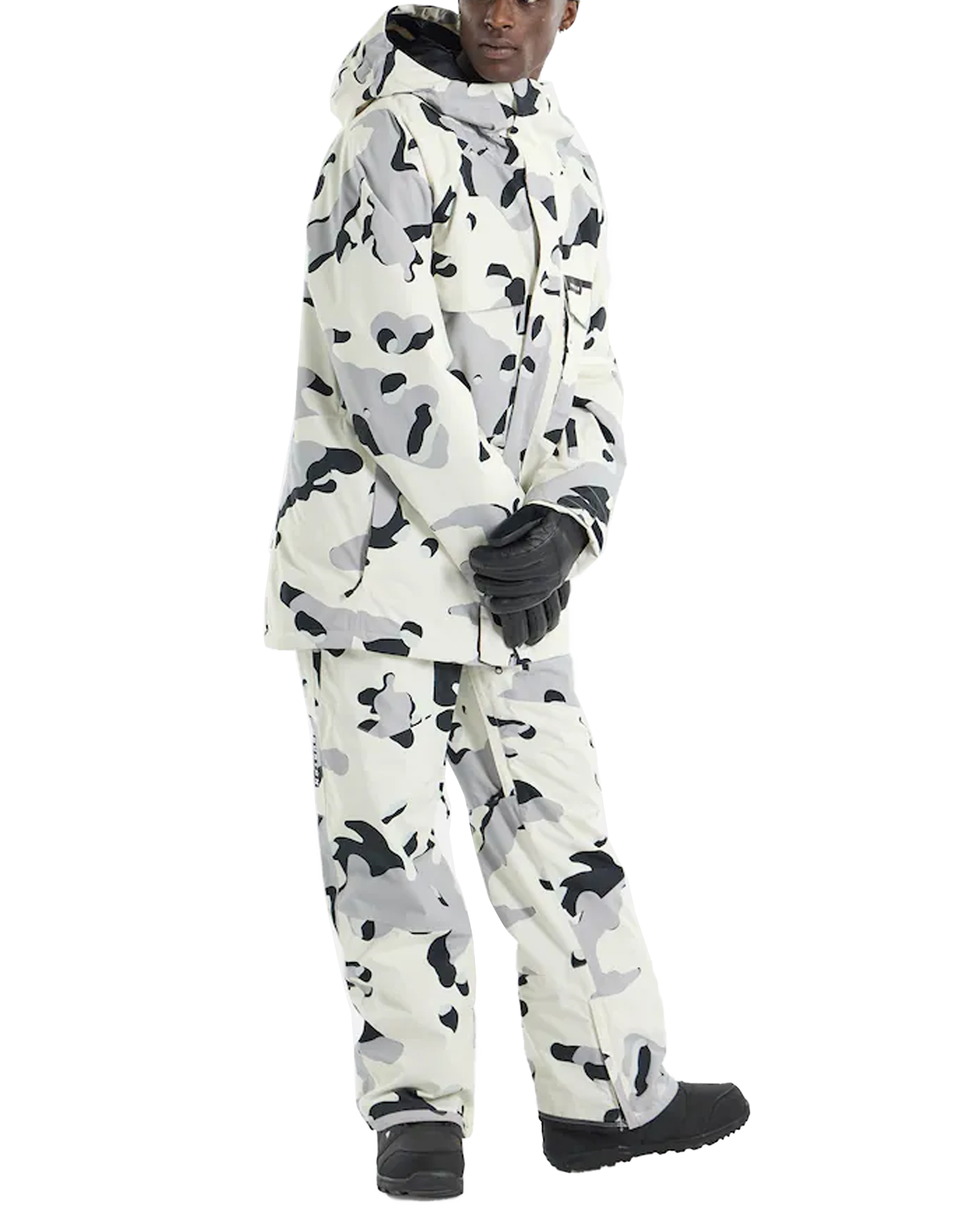 Burton Men's Covert 2.0 Snow Jacket - Stout White Cookie Camo Snow Jackets - Trojan Wake Ski Snow