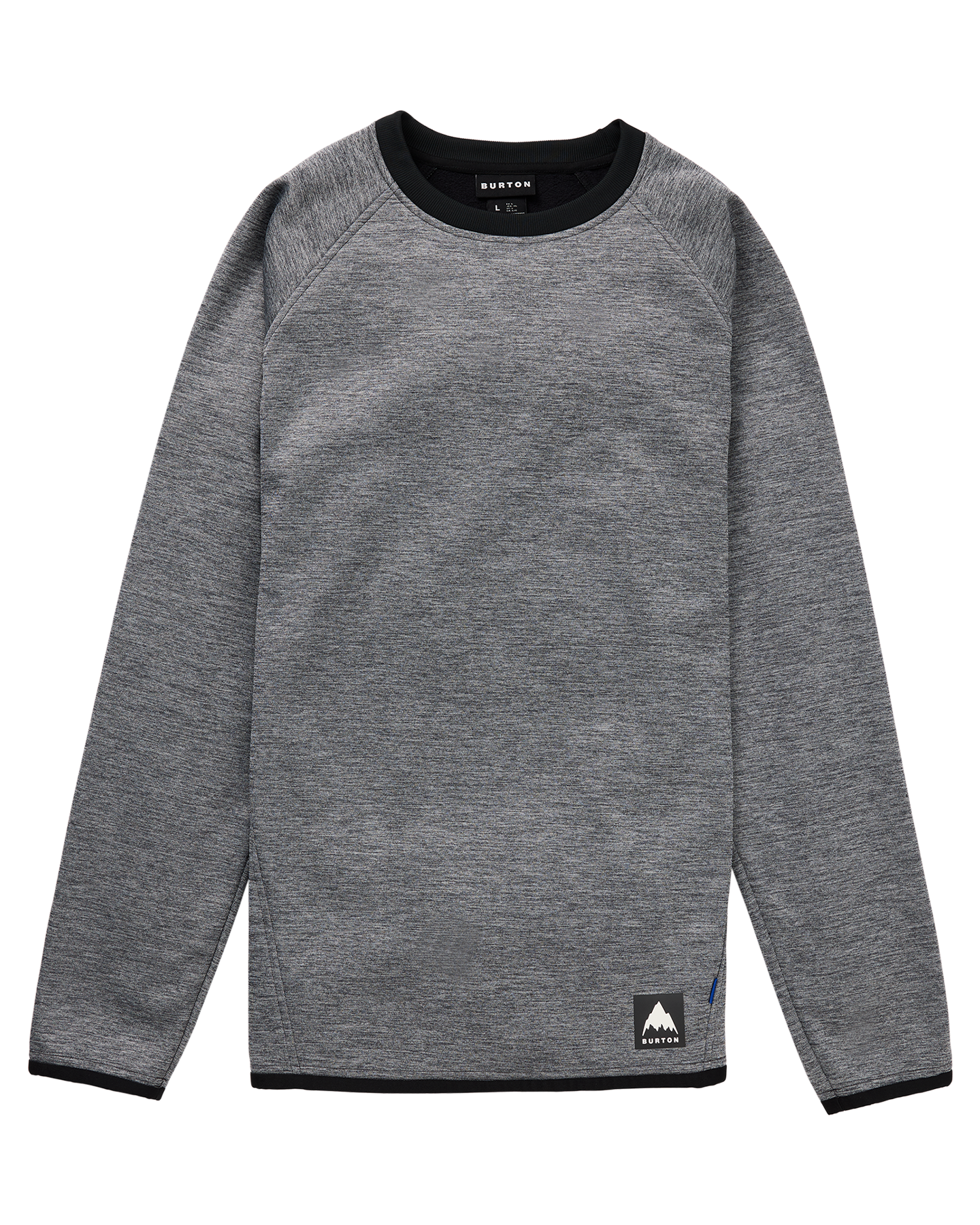 Burton Men's Crown Weatherproof Crewneck Fleece - True Black Heather Men's Fleece - Trojan Wake Ski Snow