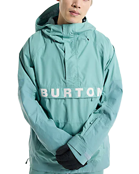 Burton Men's Frostner 2L Anorak Snow Jacket - Rock Lichen Snow Jackets - Trojan Wake Ski Snow