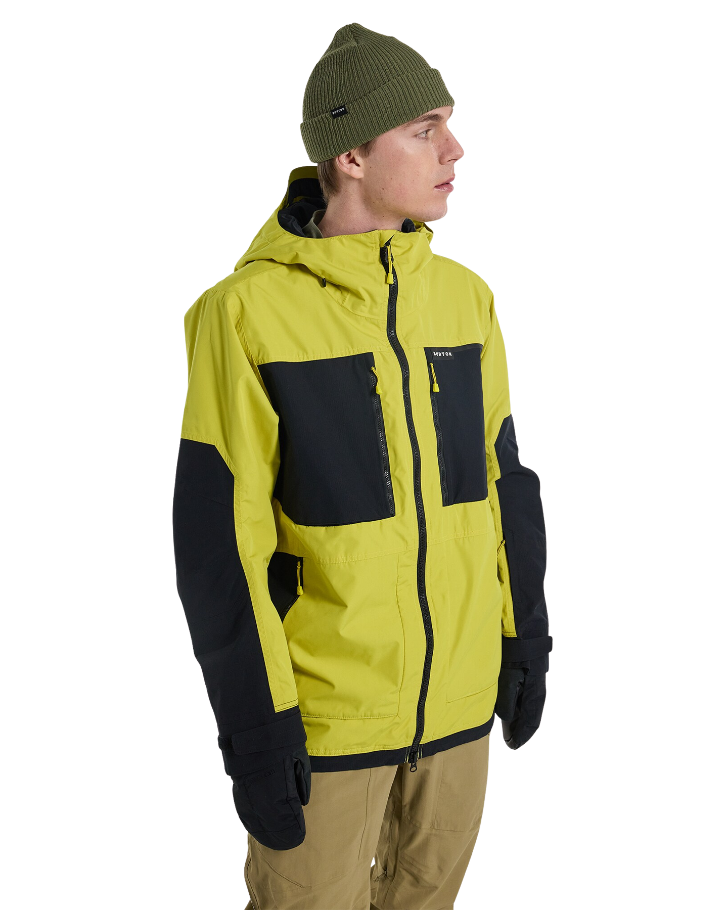 Burton Men's Frostner 2L Snow Jacket - Sulfur/True Black Men's Snow Jackets - Trojan Wake Ski Snow