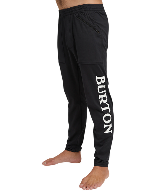 Burton Mens Midweight Base Layer Stash Pants - True Black - 2023 Thermals - Trojan Wake Ski Snow