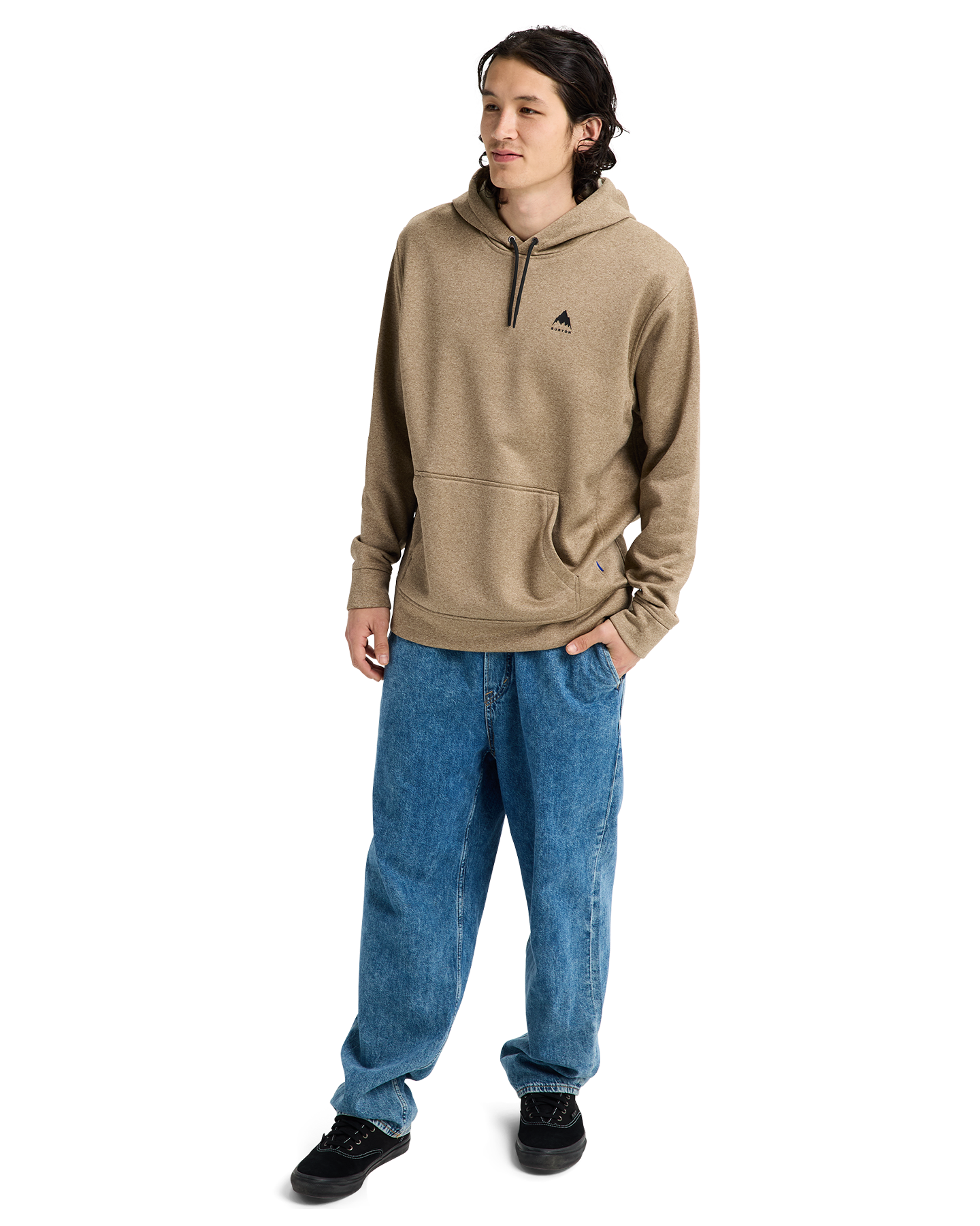 Burton Men's Oak Pullover Hoodie - Summit Taupe Heather Men's Hoodies - Trojan Wake Ski Snow