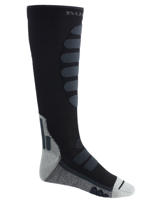 Burton Men's Performance + Lightweight Compression Socks - True Black Socks - SnowSkiersWarehouse