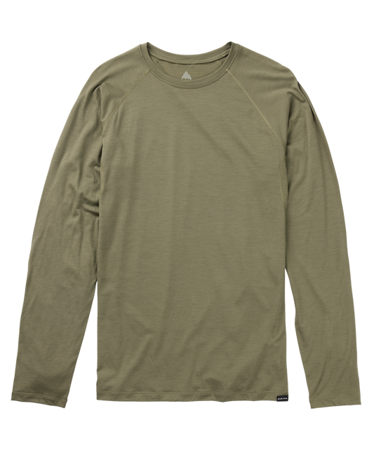Burton Men's Phayse Merino Crewneck Fleece - Forest Moss Men's Fleece - Trojan Wake Ski Snow