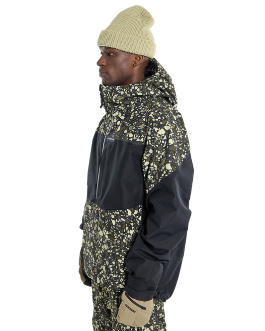 Burton Men's Pillowline Gore-Tex 2L Anorak Snow Jacket - Sediment/True Black Men's Snow Jackets - SnowSkiersWarehouse