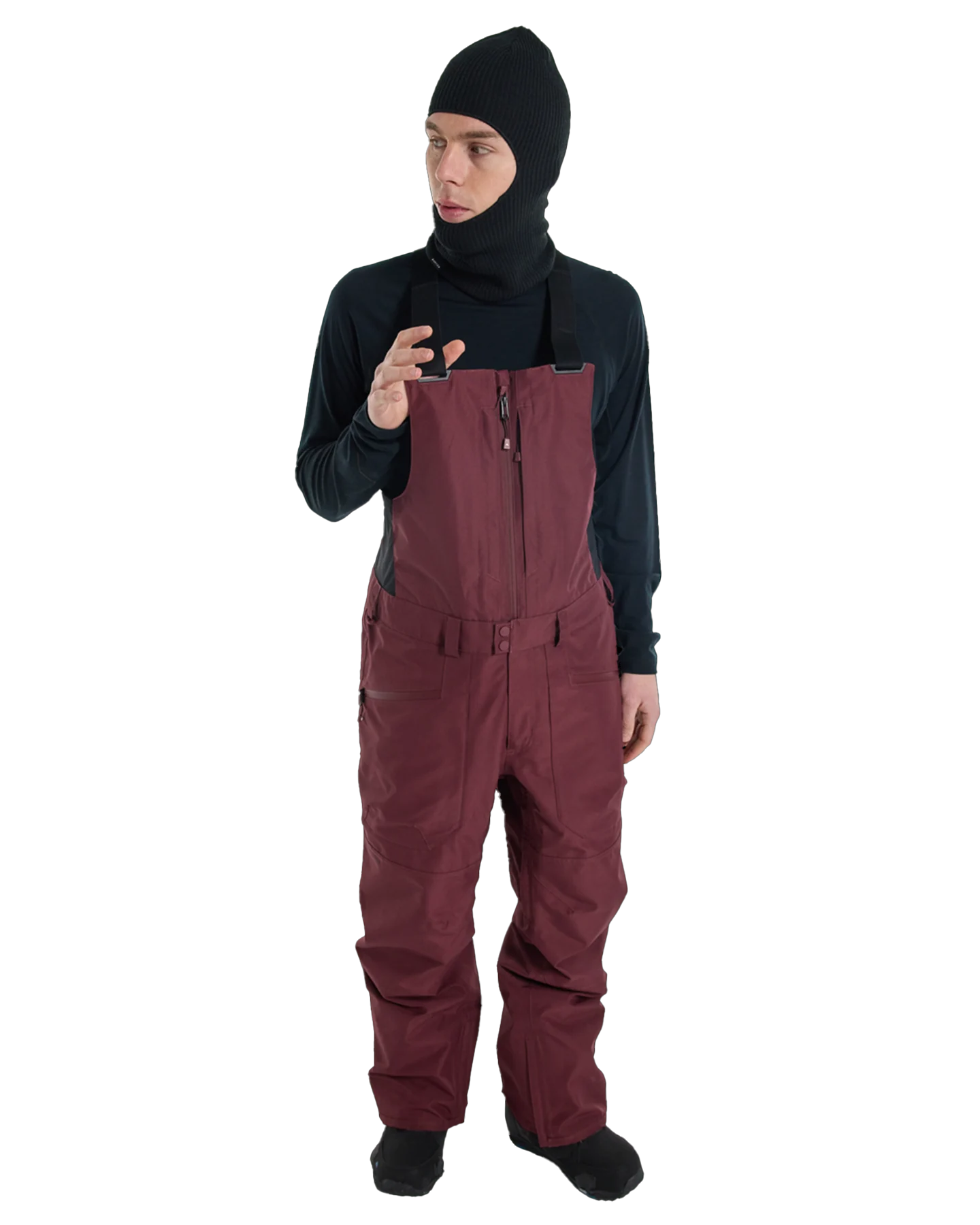 Burton Men's Reserve 2L Bib Pants - Almandine Snow Bibs - Trojan Wake Ski Snow