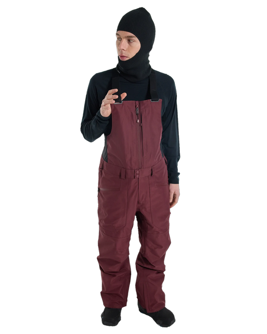 Burton Men's Reserve 2L Bib Pants - Almandine Snow Bibs - Trojan Wake Ski Snow