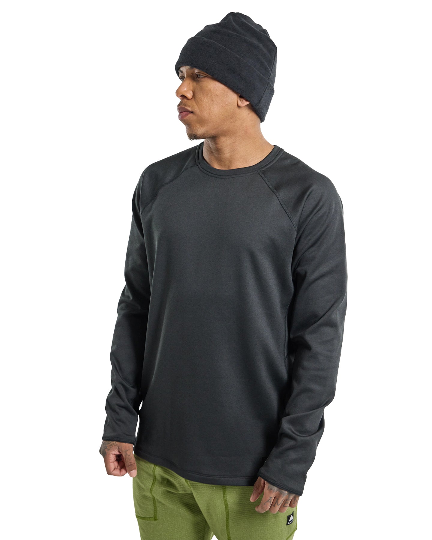 Burton Men's Stockrun Crewneck Fleece - True Black Hoodies & Sweatshirts - Trojan Wake Ski Snow