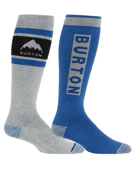 Burton Men's Weekend Midweight Socks (2 Pack) - Gray Cloud Men's Socks - Trojan Wake Ski Snow
