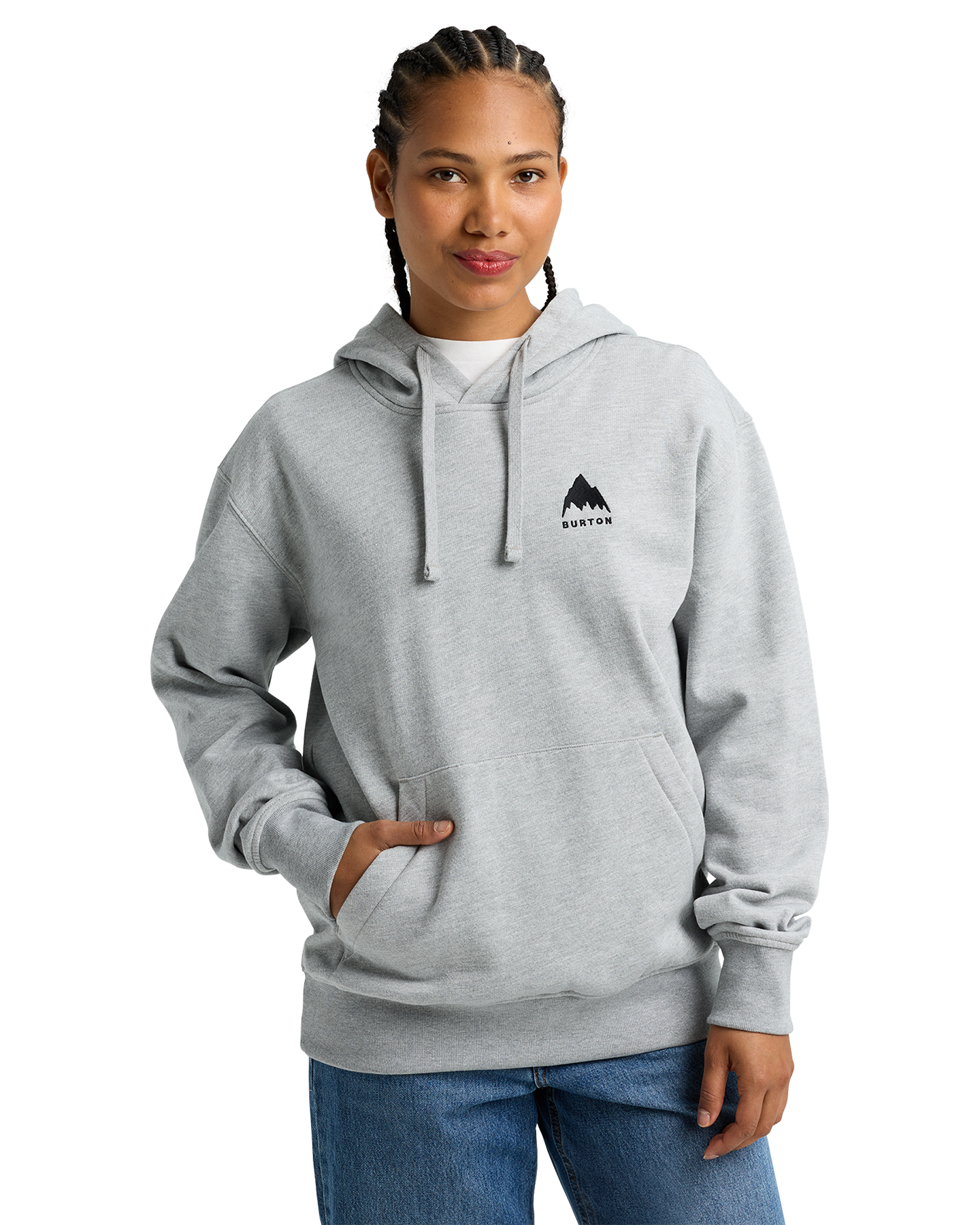 Burton Mountain Pullover Hoodie - Gray Heather Unisex Hoodies - Trojan Wake Ski Snow