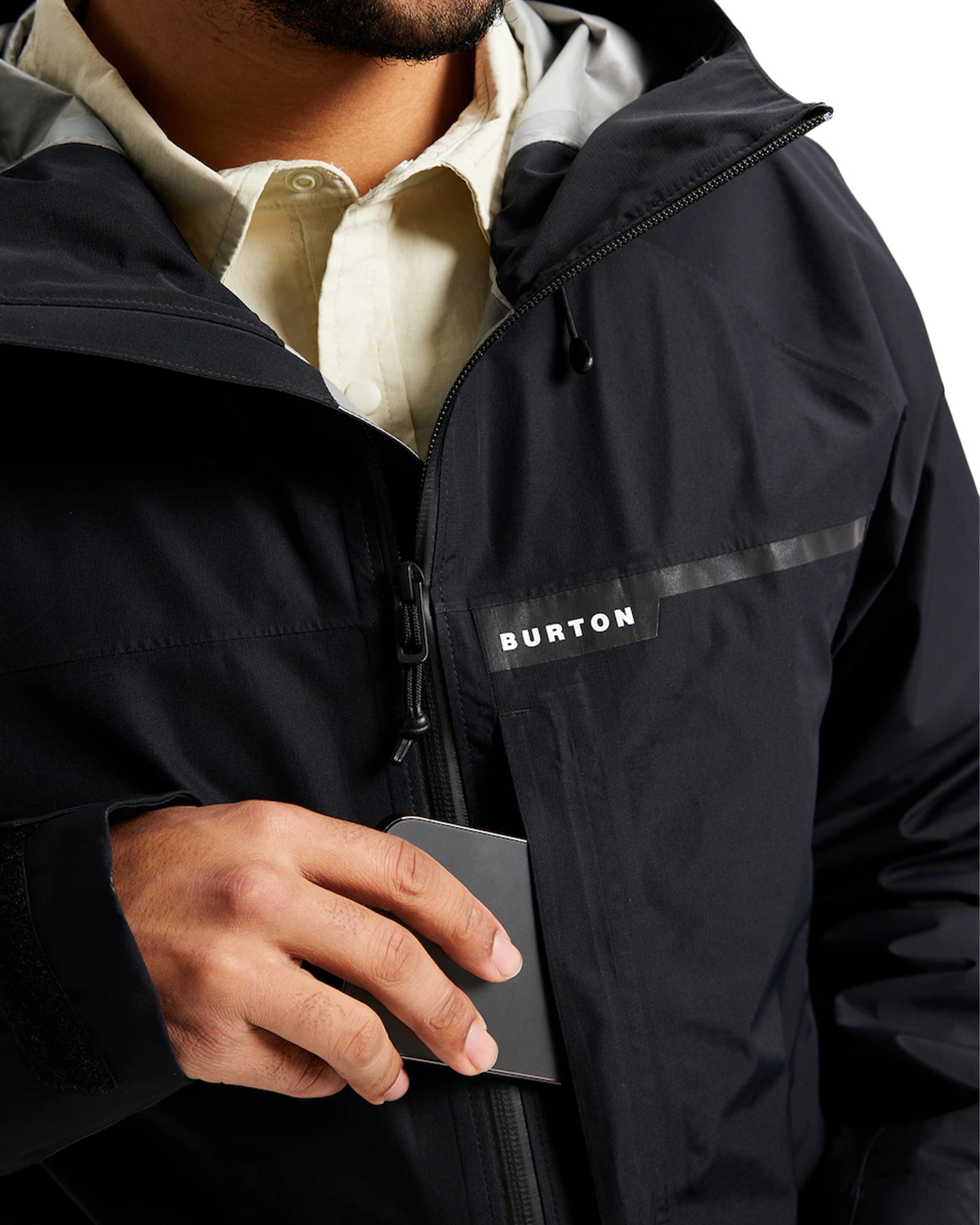 Burton Veridry GORE-TEX 2L Rain Snow Jacket - True Black - 2023 Men's Snow Jackets - SnowSkiersWarehouse