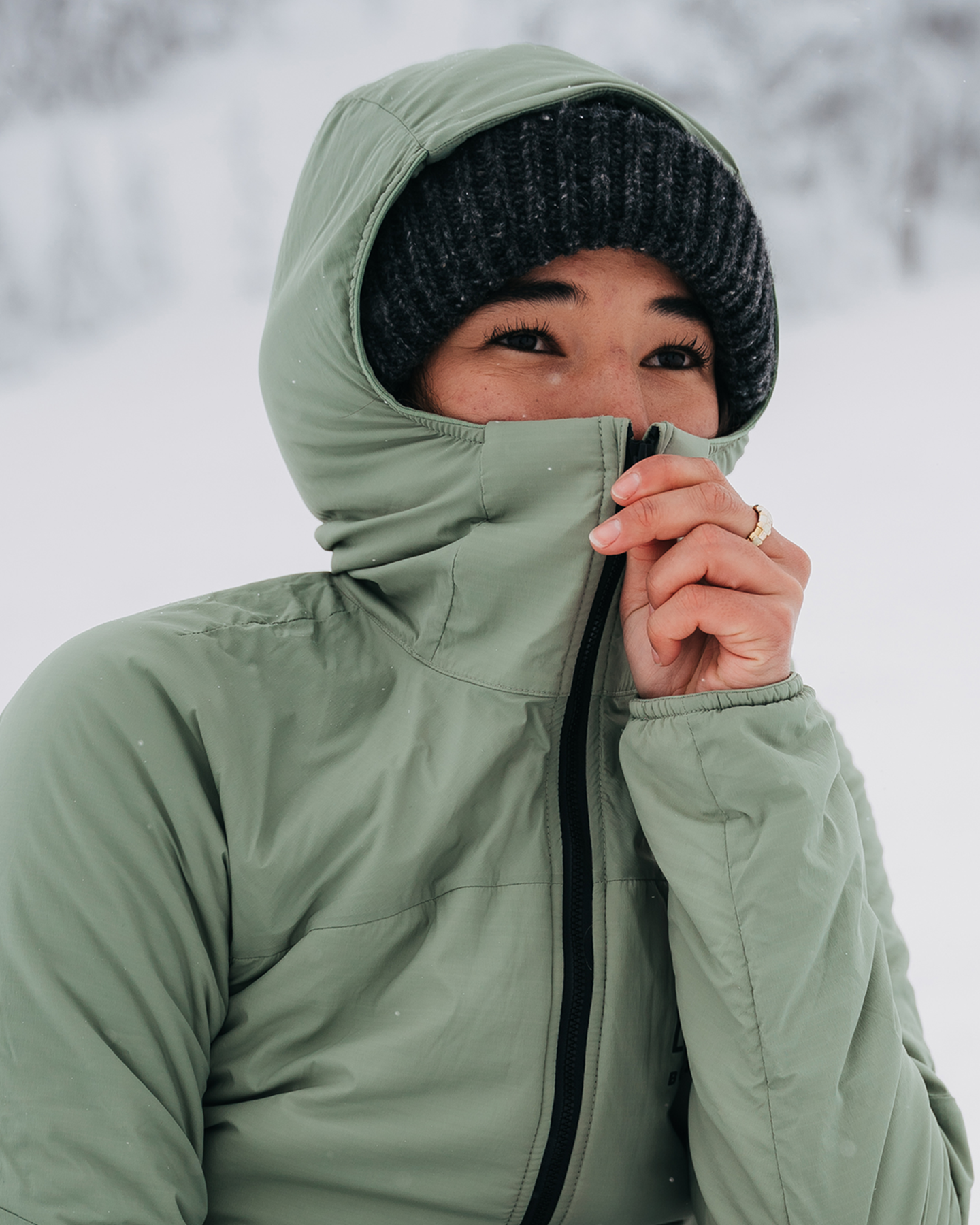 Burton Women's [ak]® Helium Hooded Stretch Insulated Jacket - Hedge Green Women's Jackets - Trojan Wake Ski Snow