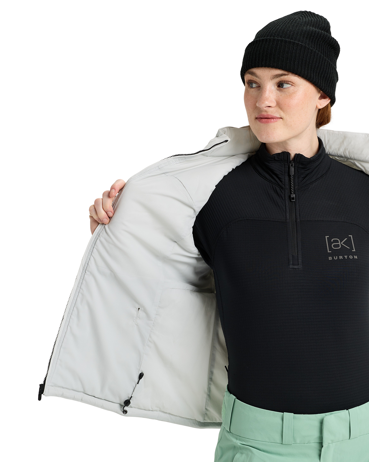 Burton Women's [ak]® Helium Stretch Insulated Vest - Gray Cloud Women's Jackets - Trojan Wake Ski Snow
