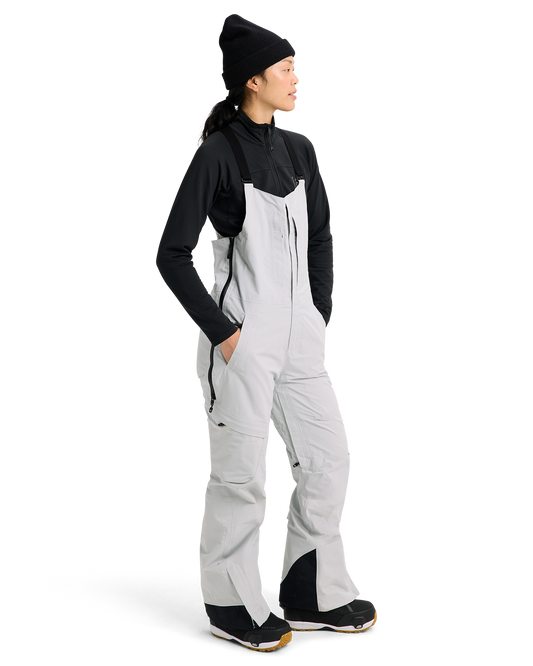Burton Women's [ak]® Kimmy GORE-TEX® 2L Snow Bib Pants - Gray Cloud Women's Snow Bibs - Trojan Wake Ski Snow
