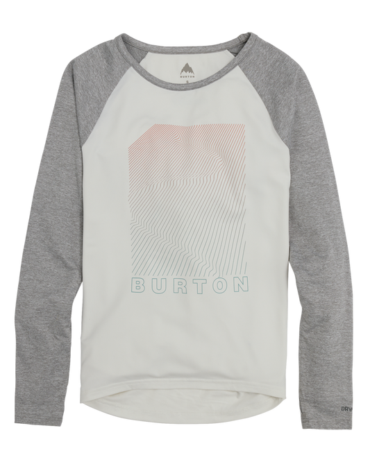 Burton Women's Burton Roadie Base Layer Tech T-Shirt - Stout White/Gray Heather Women's Thermal Tops - Trojan Wake Ski Snow