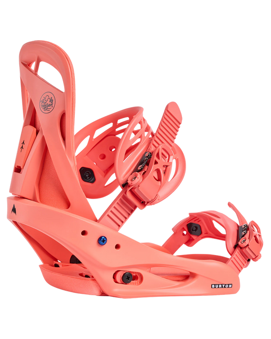 Burton Women's Citizen Re:Flex Snowboard Bindings - Peach Echo Women's Snowboard Bindings - Trojan Wake Ski Snow