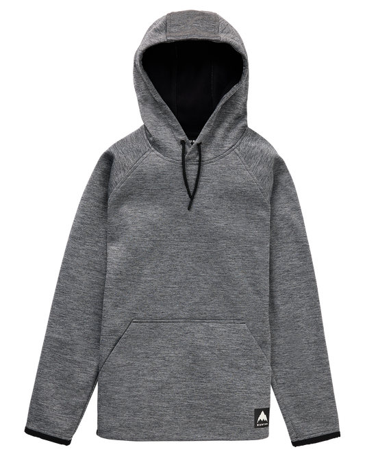 Burton Women's Crown Weatherproof Hoodie Pullover Fleece - True Black Heather