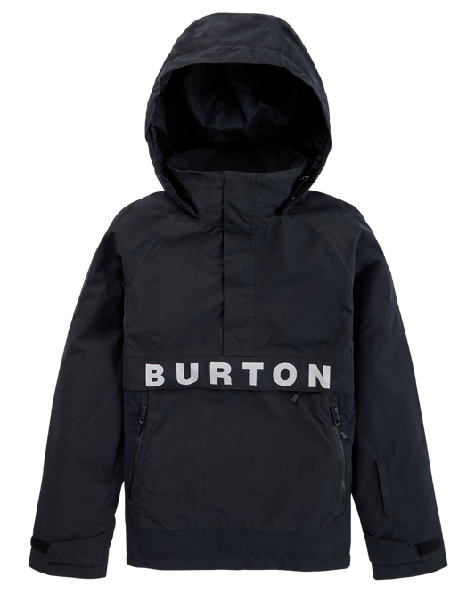 Burton Women's Frostner 2L Anorak Snow Jacket - True Black/Stout White Women's Snow Jackets - SnowSkiersWarehouse