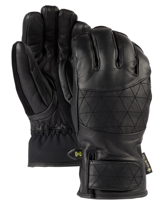 Burton Women's Gondy Gore-Tex Leather Snow Gloves - True Black Women's Snow Gloves & Mittens - SnowSkiersWarehouse