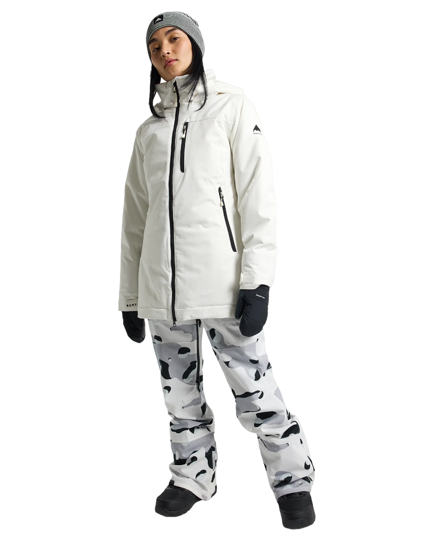 Burton Women's Lelah 2L Snow Jacket - Stout White Snow Jackets - Trojan Wake Ski Snow