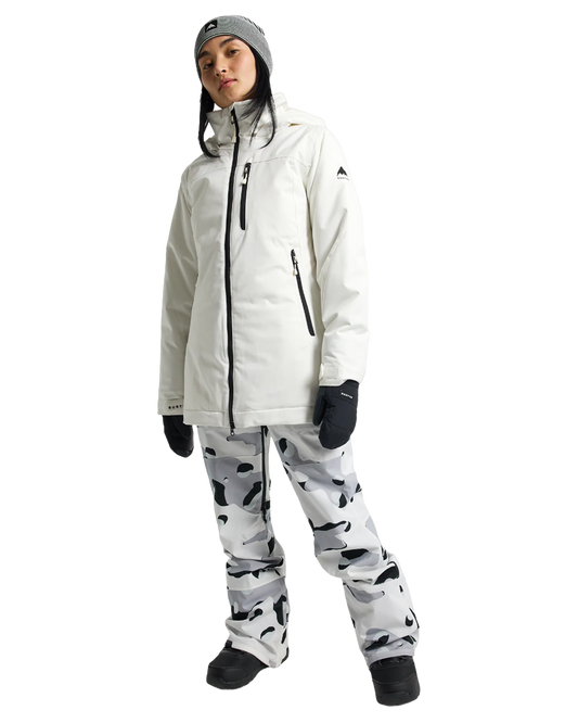 Burton Women's Lelah 2L Snow Jacket - Stout White Snow Jackets - Trojan Wake Ski Snow