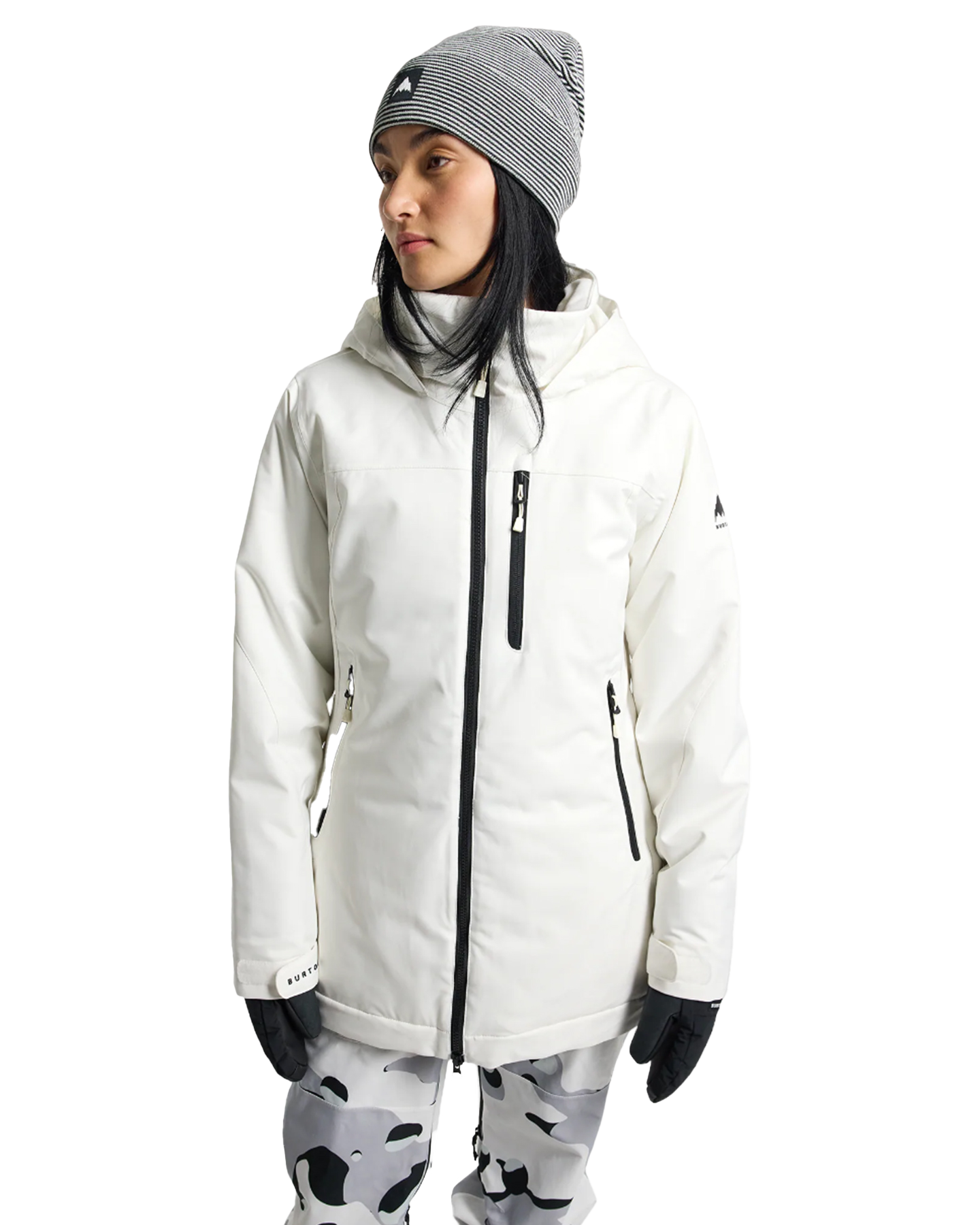 Burton Women's Lelah 2L Snow Jacket - Stout White Snow Jackets - Trojan Wake Ski Snow