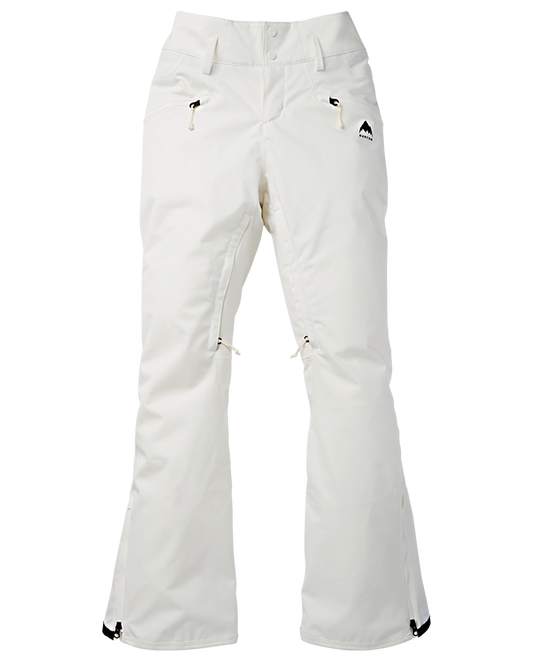 Burton Women's Marcy High Rise Stretch 2L Snow Pants - Stout White Women's Snow Pants - Trojan Wake Ski Snow