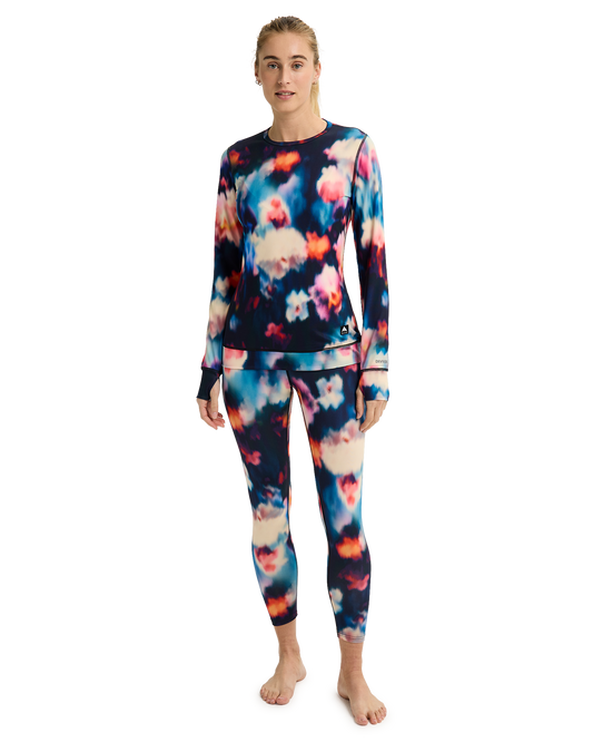Burton Women's Midweight Base Layer Crewneck - Floral Blur
