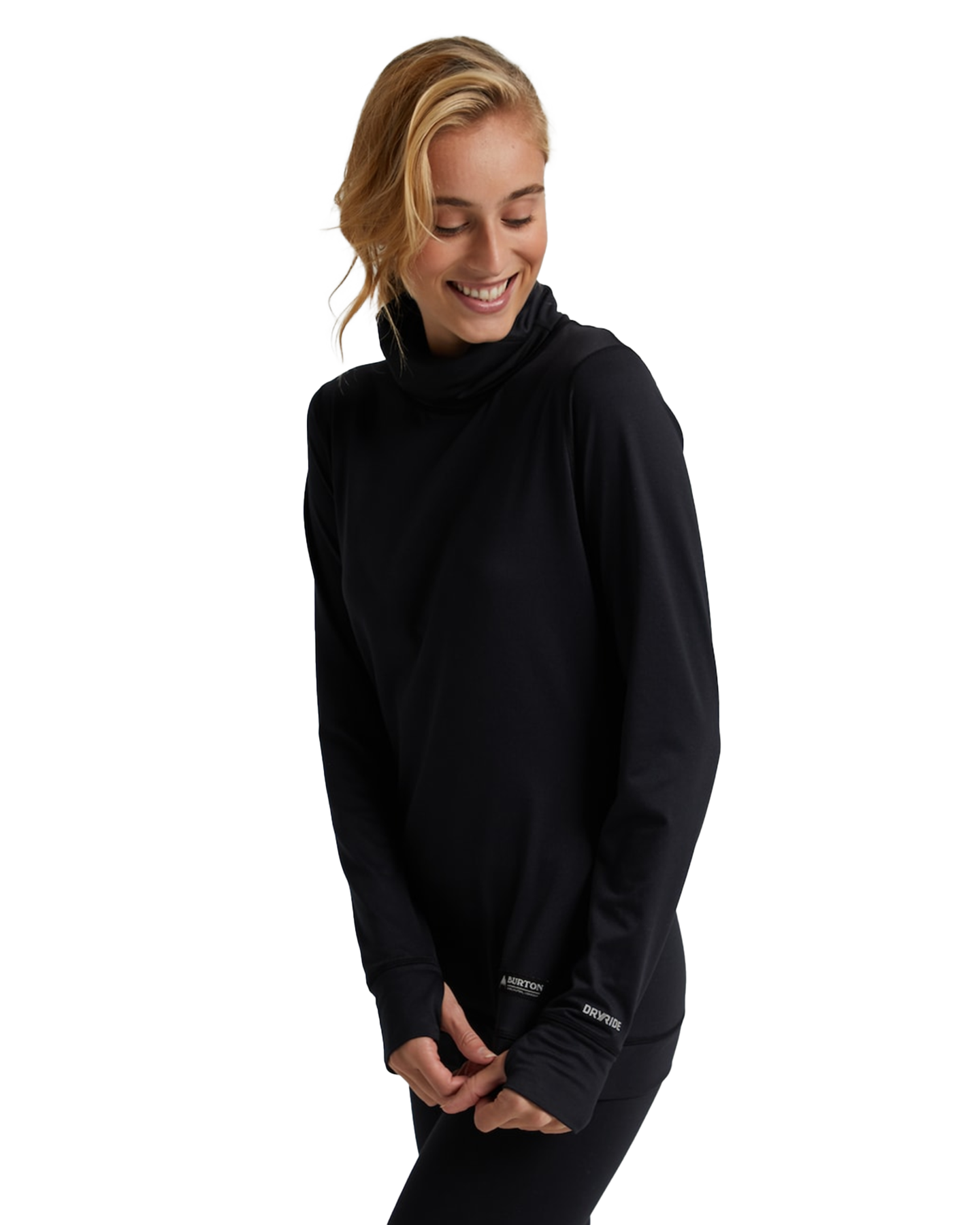 Burton Women s Midweight Base Layer Long Neck Shirt True Black