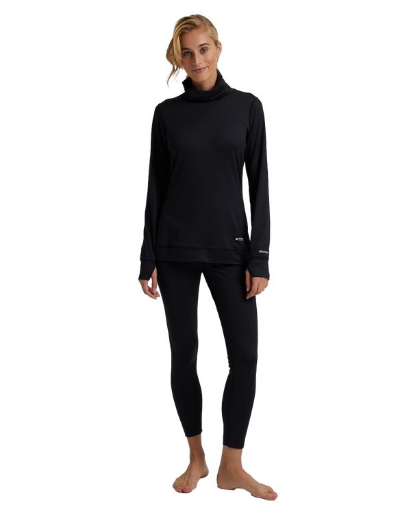 Burton Women s Midweight Base Layer Long Neck Shirt True Black