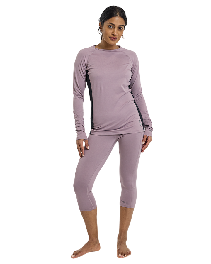 Burton Womens Midweight X Base Layer Crewneck - Elderberry - 2023 Thermals - Trojan Wake Ski Snow