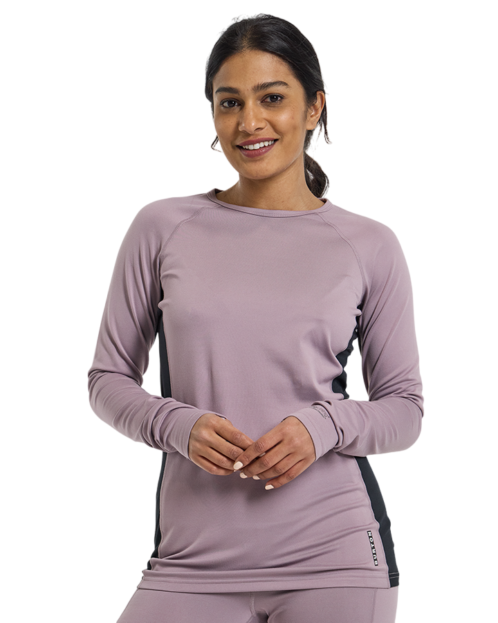 Burton Womens Midweight X Base Layer Crewneck - Elderberry - 2023 Thermals - Trojan Wake Ski Snow