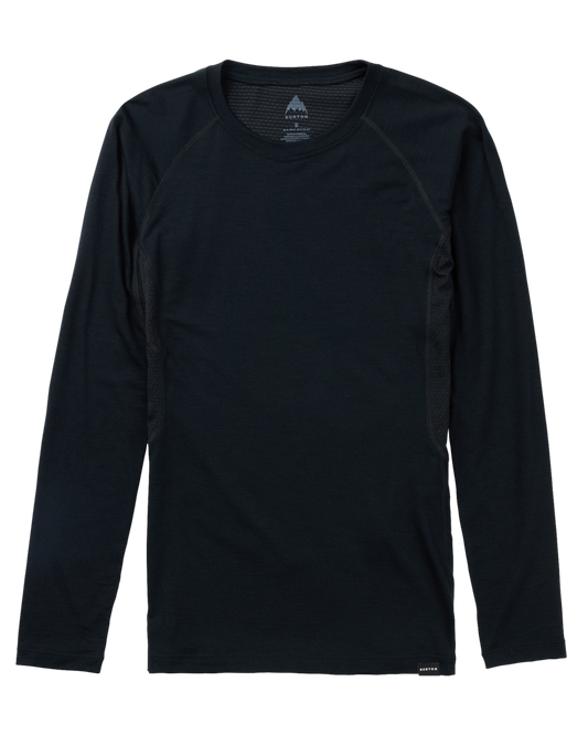 Burton Women's Phayse Merino Base Layer Crewneck - True Black Shirts & Tops - SnowSkiersWarehouse