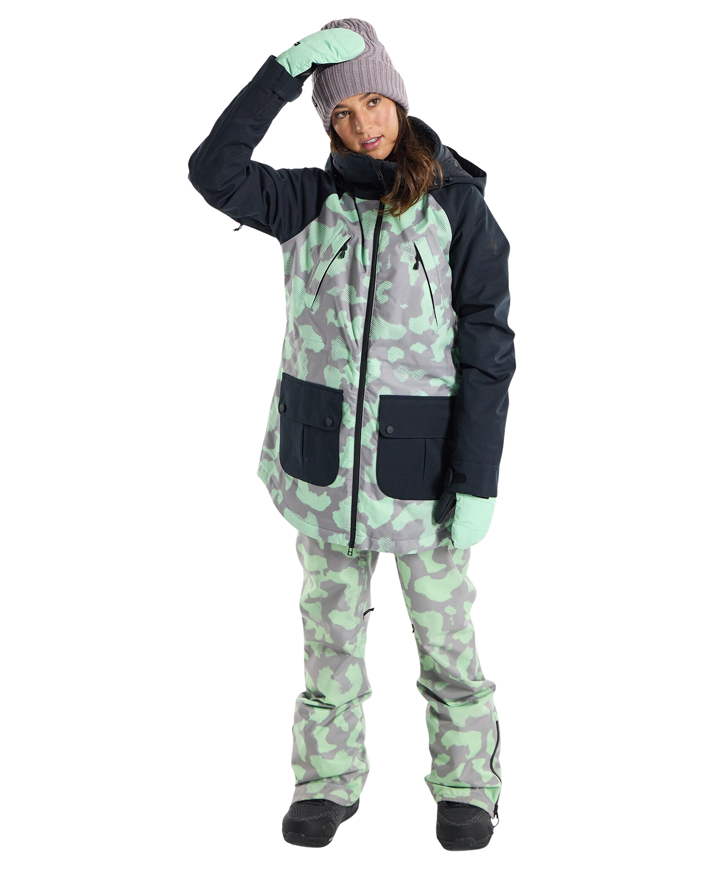 Burton Women's Prowess Snow Jacket - Rosette/True Black Women's Snow Jackets - Trojan Wake Ski Snow