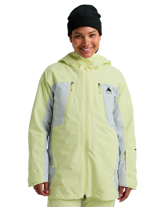 Burton Women's Reserve 2L 3-In-1 Snow Jacket - Glow Yellow Green/Gray Cloud Women's Snow Jackets - Trojan Wake Ski Snow
