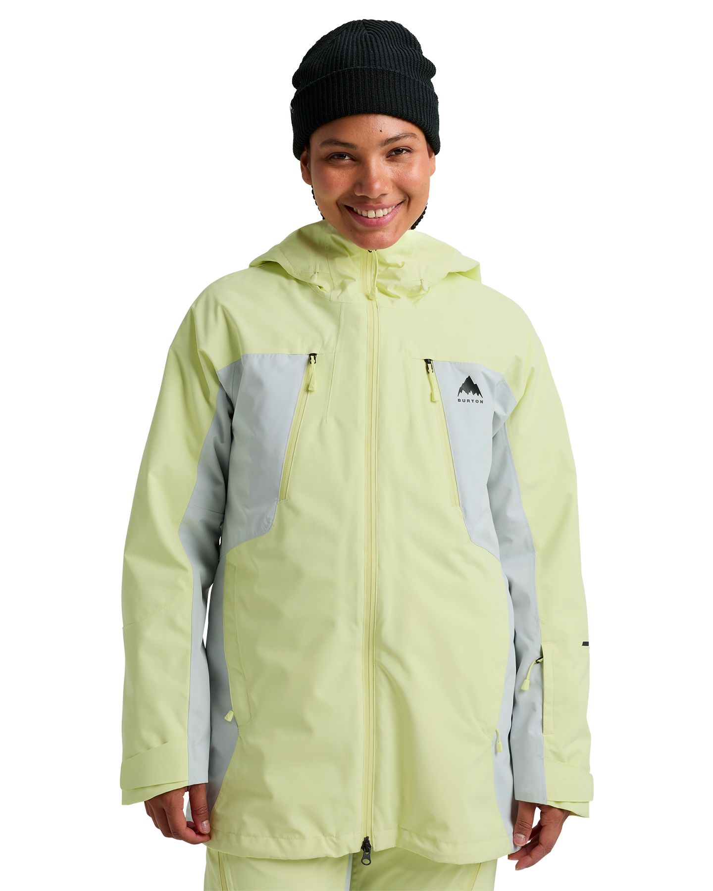 Burton Women's Reserve 2L 3-In-1 Snow Jacket - Glow Yellow Green/Gray Cloud Women's Snow Jackets - Trojan Wake Ski Snow