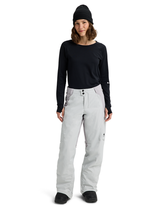Burton Women's Reserve 2L Insulated Snow Pants - Gray Cloud/Washed Lavender Women's Snow Pants - Trojan Wake Ski Snow