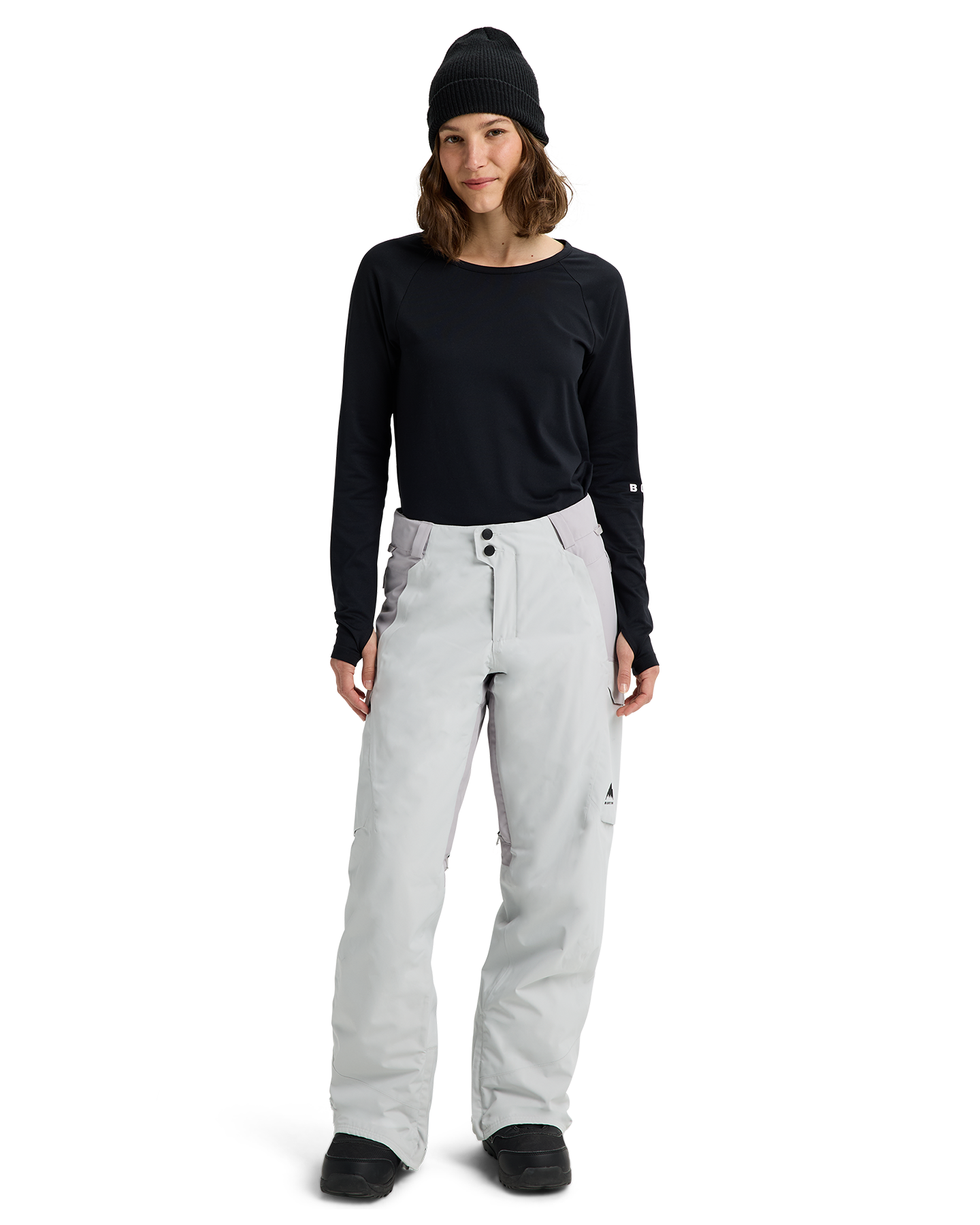 Burton Women's Reserve 2L Insulated Snow Pants - Gray Cloud/Washed Lavender Women's Snow Pants - Trojan Wake Ski Snow