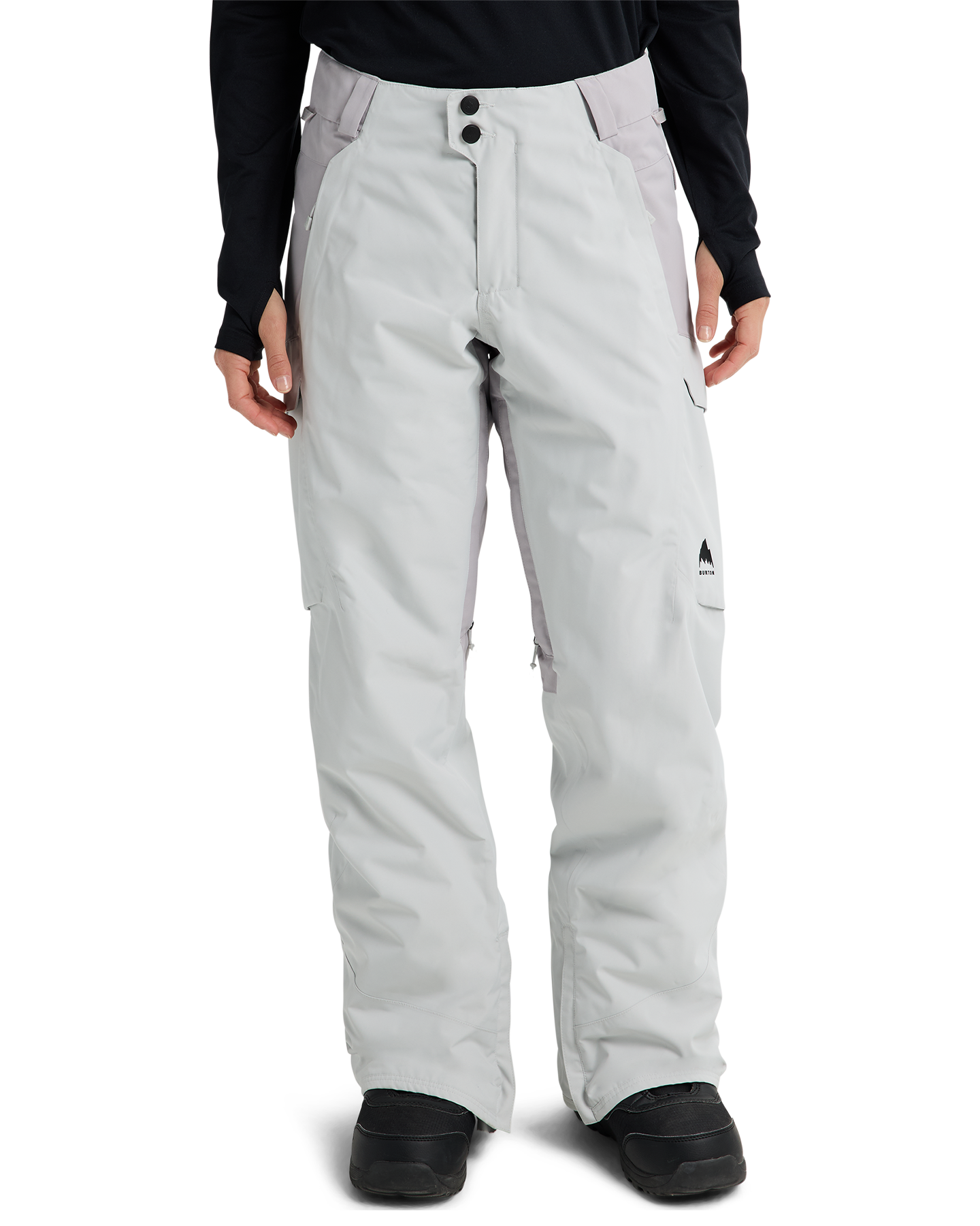Burton Women's Reserve 2L Insulated Snow Pants - Gray Cloud/Washed Lavender Women's Snow Pants - Trojan Wake Ski Snow