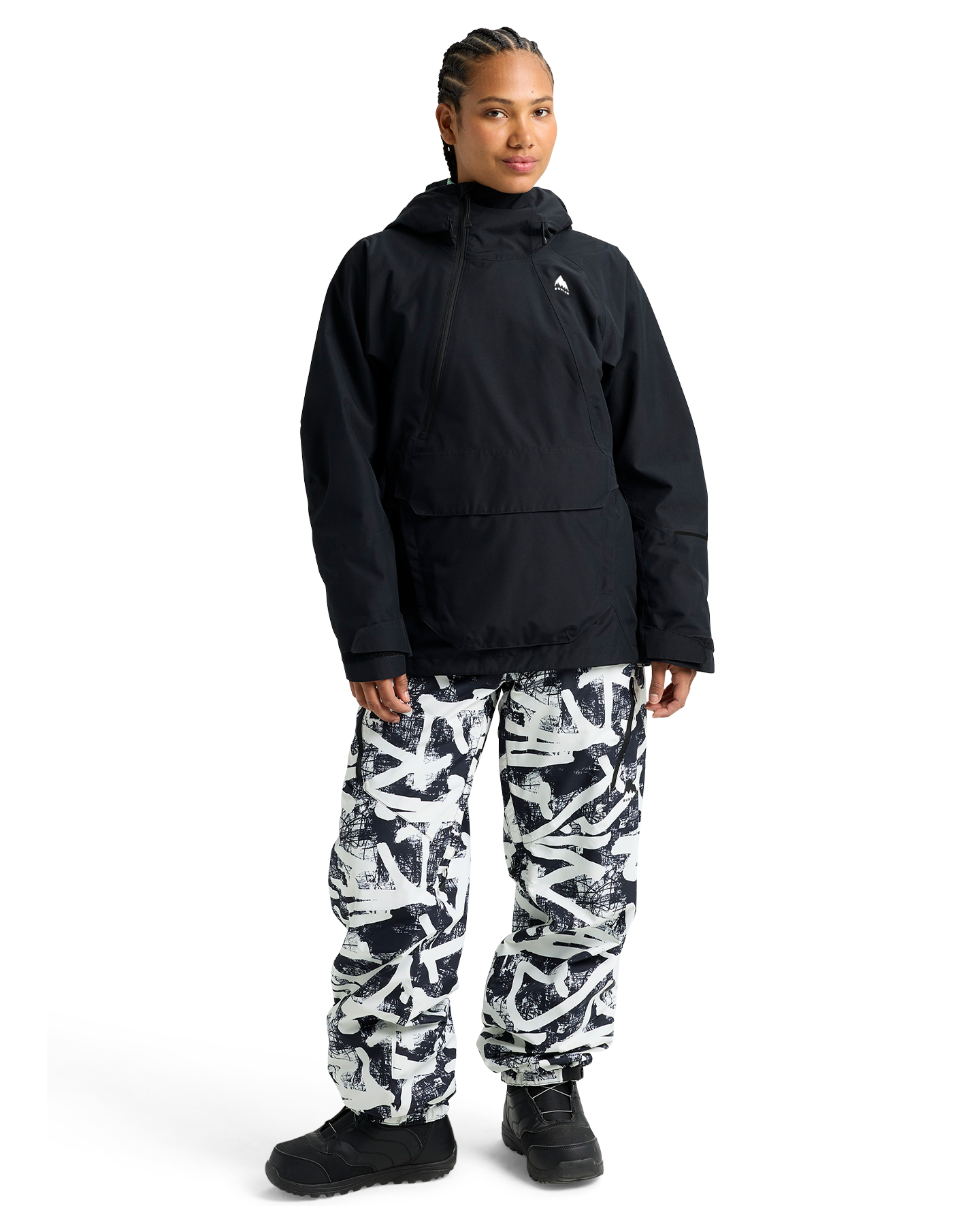 Burton Women's Reserve 2L Relaxed Snow Anorak - True Black Women's Snow Jackets - Trojan Wake Ski Snow