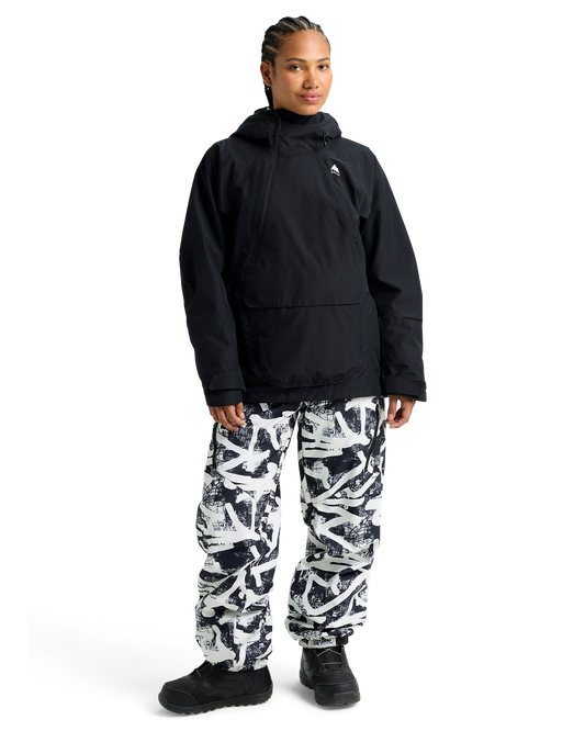 Burton Women's Reserve 2L Relaxed Snow Anorak - True Black Women's Snow Jackets - Trojan Wake Ski Snow