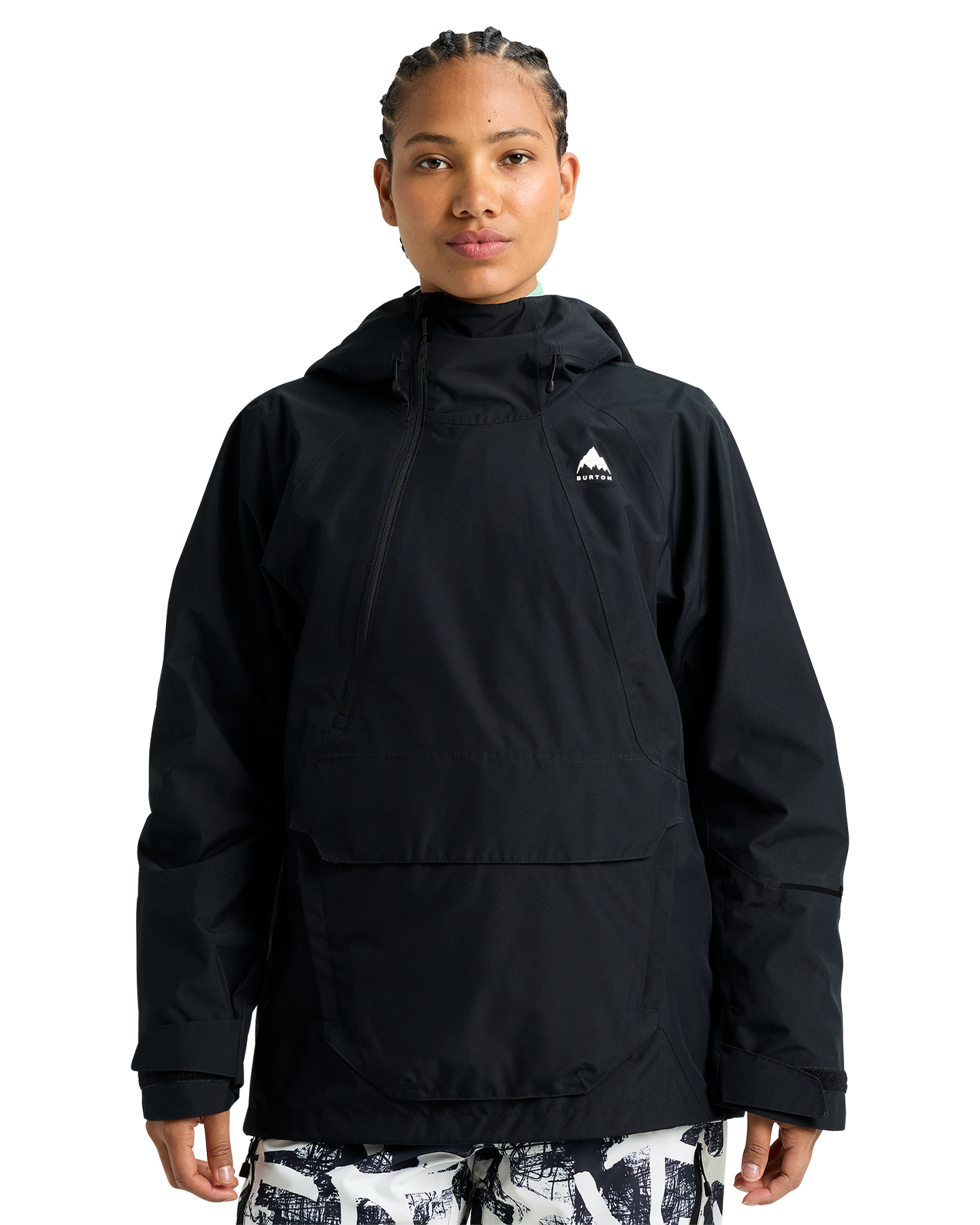 Burton Women's Reserve 2L Relaxed Snow Anorak - True Black Women's Snow Jackets - Trojan Wake Ski Snow