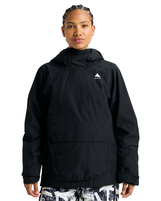 Burton Women's Reserve 2L Relaxed Snow Anorak - True Black Women's Snow Jackets - Trojan Wake Ski Snow