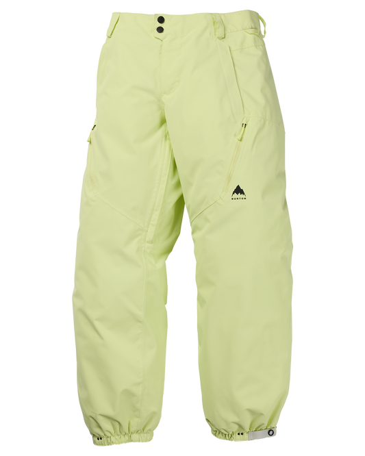 Burton Women's Reserve 2L Relaxed Snow Pants - Glow Yellow Green Women's Snow Pants - Trojan Wake Ski Snow