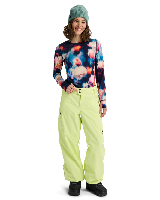 Burton Women's Reserve 2L Relaxed Snow Pants - Glow Yellow Green Women's Snow Pants - Trojan Wake Ski Snow