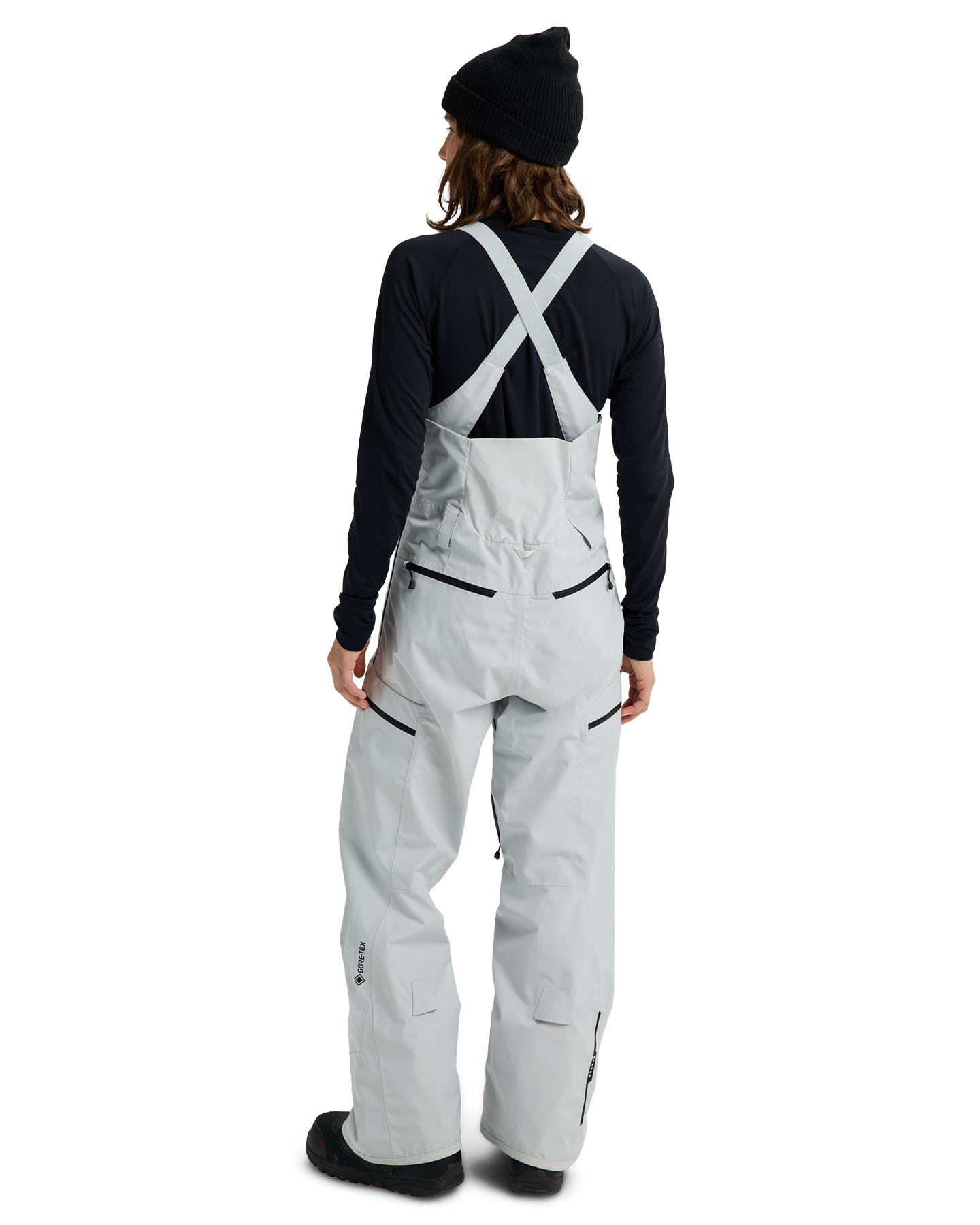 Burton Women's Reserve GORE-TEX® 2L Snow Bib Pants - Gray Cloud Women's Snow Bibs - Trojan Wake Ski Snow