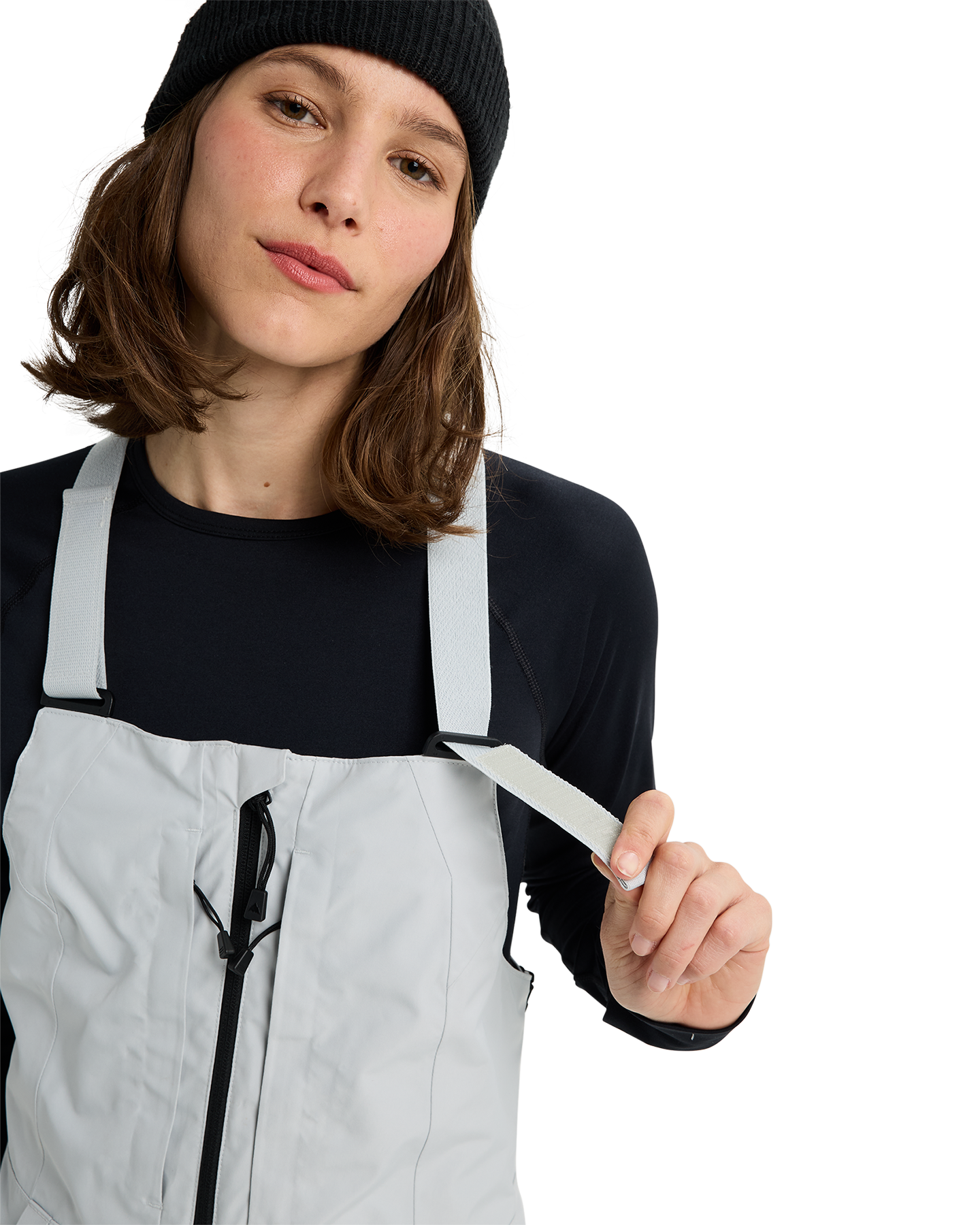 Burton Women's Reserve GORE-TEX® 2L Snow Bib Pants - Gray Cloud Women's Snow Bibs - Trojan Wake Ski Snow