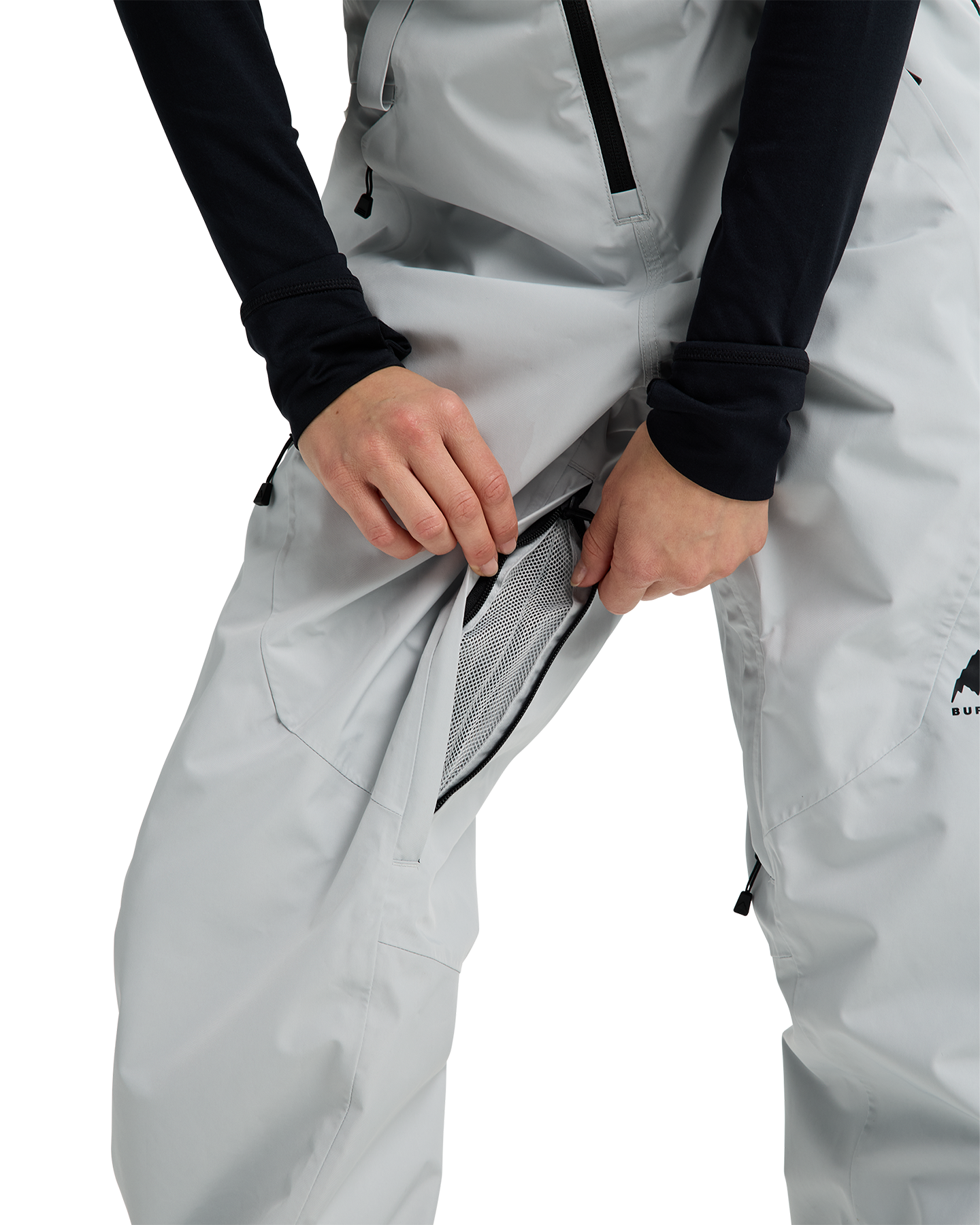 Burton Women's Reserve GORE-TEX® 2L Snow Bib Pants - Gray Cloud Women's Snow Bibs - Trojan Wake Ski Snow