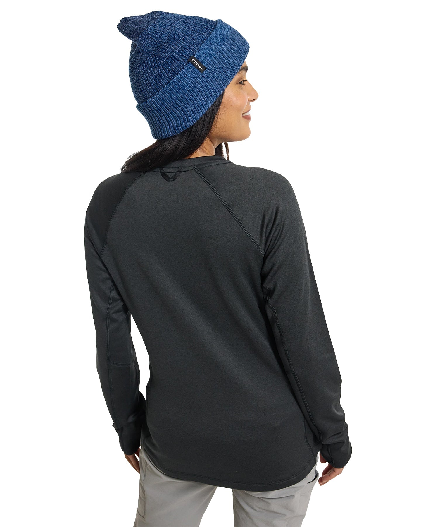 Burton Women's Stockrun Crewneck Fleece - True Black Hoodies & Sweatshirts - Trojan Wake Ski Snow