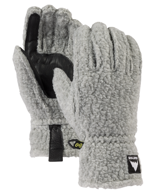 Burton Women's Stovepipe Fleece Gloves - Gray Heather Women's Snow Gloves & Mittens - SnowSkiersWarehouse